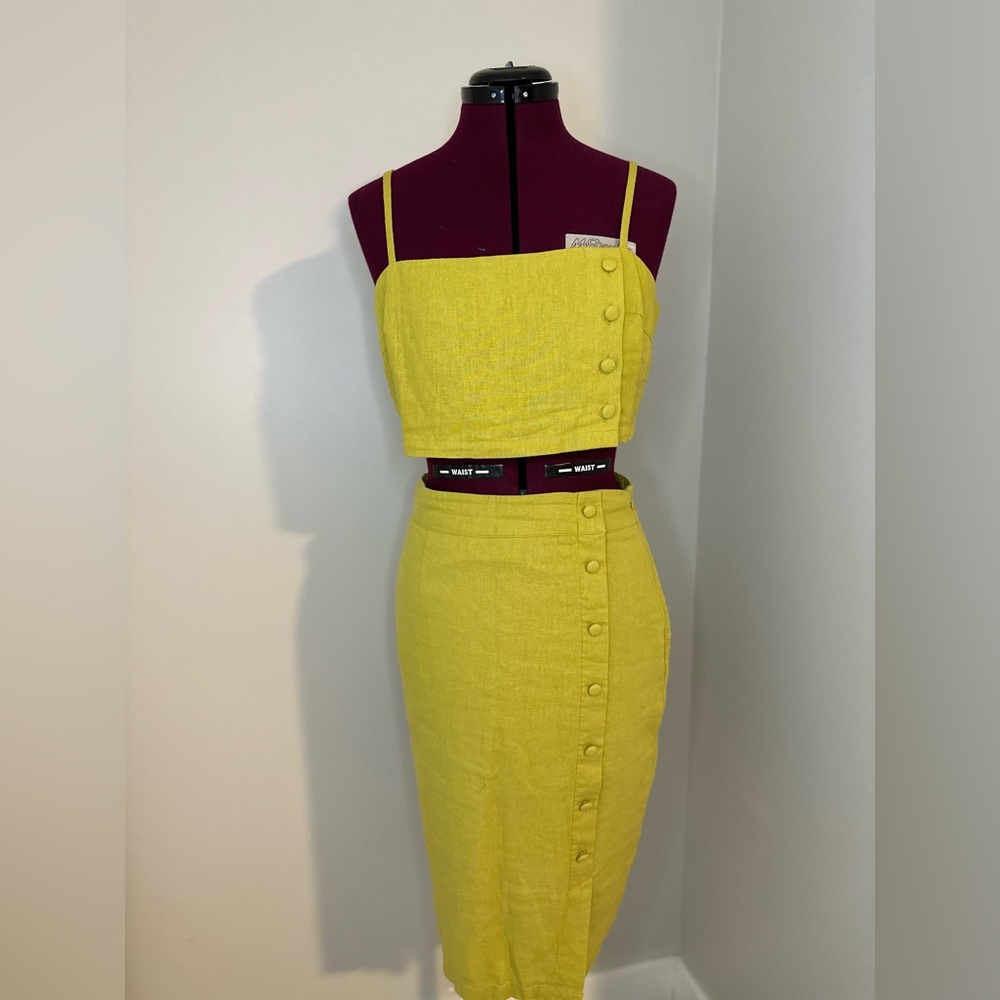 Forever 21 linen 2pcs set in green